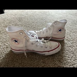 White High Top Converse - Women’s 8 / Mens 6